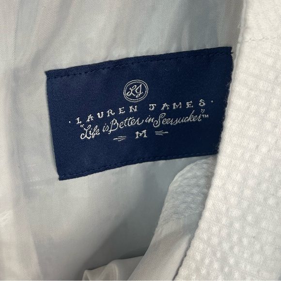 Lauren James searsucker dress, black with white trim and a scoop back. So cute! - Picture 3 of 5